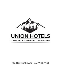 Mountain logo featuring majestic peaks, sunrise, and nature-inspired elements, ideal for outdoor brands, hiking gear, or travel services. Bold, clean, and symbolizing adventure and strength.
