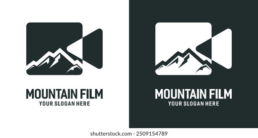 MOUNTAIN LOGO AND FILM VIDEOGRAPHY CINEMA ABSTRACT VECTOR
