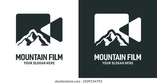 MOUNTAIN LOGO AND FILM VIDEOGRAPHY CINEMA ABSTRACT VECTOR
