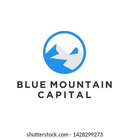 Mountain Logo. Flat design logo template.