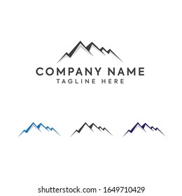 Mountain Logo. Flat design logo Template. Vector Illustrator