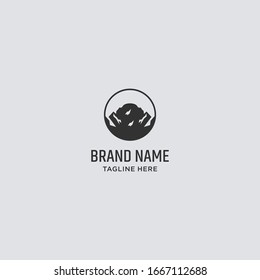 Mountain Logo. Flat design logo template. Vector Illutrator eps.10