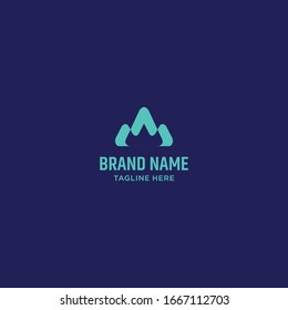 Mountain Logo. Flat design logo template. Vector Illutrator eps.10