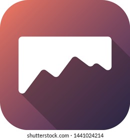 Mountain logo, flat icon vector design. Great for mobile app, web design, print materials, etc.