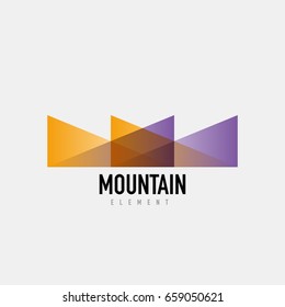 Mountain logo geometric design, simple modern logotype