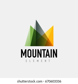 Mountain logo geometric design, simple modern logotype