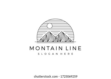mountain logo graphic design abstrak