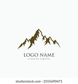 Mountain logo, hill, travel, peak, landscape fully editable vector logo template