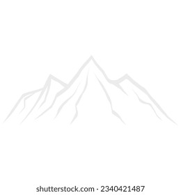 Mountain Logo Icon Adventure White Vector Logo Template Design