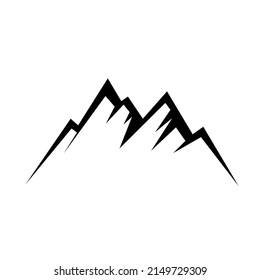 mountain logo Icon black Minimal vector illustration Flat Pictogram Symbol 