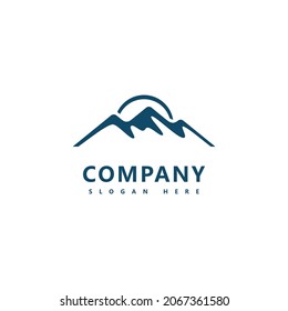 Mountain logo icon desain vektor template