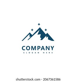 Mountain logo icon desain vektor template