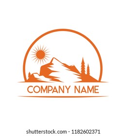 Mountain logo icon design template vector