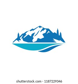 Mountain logo icon design template vector