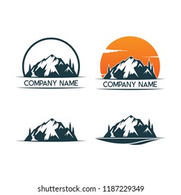 Mountain logo icon design template vector