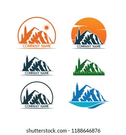 Mountain logo icon design template vector