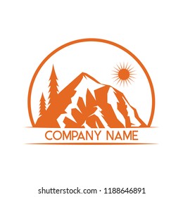 Mountain logo icon design template vector