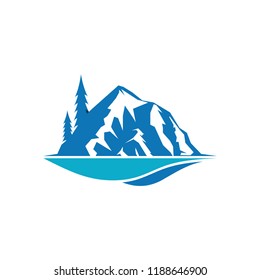 Mountain logo icon design template vector