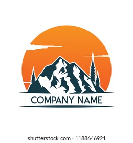 Mountain logo icon design template vector