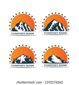 Mountain logo icon design template vector