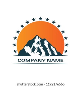 Mountain logo icon design template vector