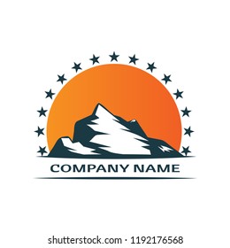 Mountain logo icon design template vector