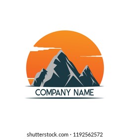 Mountain logo icon design template vector