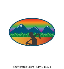 Mountain logo icon design template vector