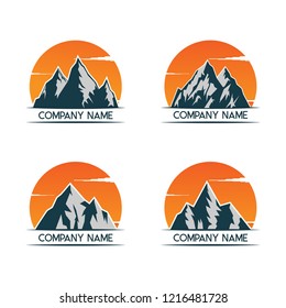 Mountain logo icon design template vector