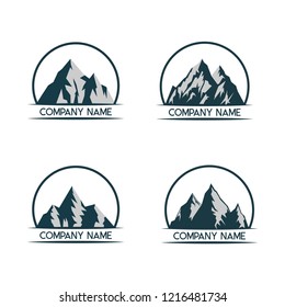 Mountain logo icon design template vector