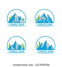Mountain logo icon design template vector
