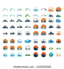 Mountain logo icon design template vector