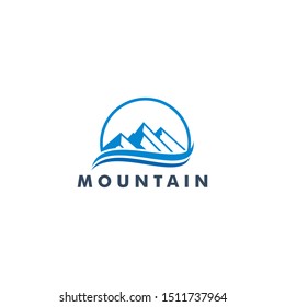 Mountain logo icon design template vector