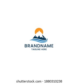 Mountain logo icon design template vector