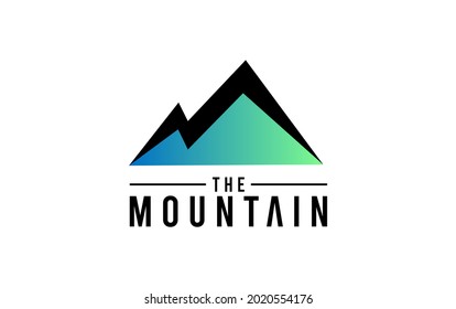 Mountain Logo Symbol Design Vorlage Vektorelemente für Ihre Firmenmarke. blaue Farbe