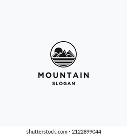 Mountain logo icon design template 