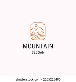 Mountain logo icon design template vector illustration