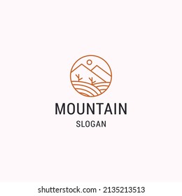 Design-Vorlage für das Mountain-Logo, Vektorgrafik