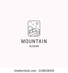 Mountain logo icon design template vector illustration