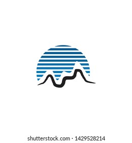 Mountain logo icon design vector template