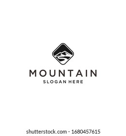 mountain logo icon design vector
