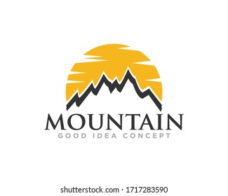 Vector de diseño de icono de logotipo de montaña