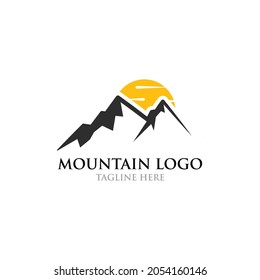 mountain logo and icon design vector template