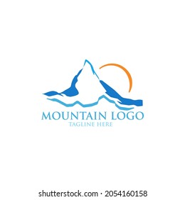 mountain logo and icon design vector template