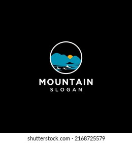 Mountain logo icon design vector 