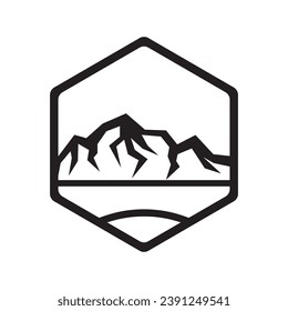 Mountain logo icon design vector illustration template