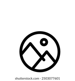 mountain logo icon element line