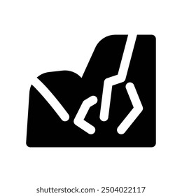 mountain logo icon element solid