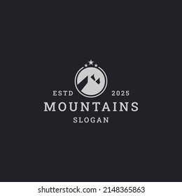 Design-Vorlage für das Mountain-Logo 