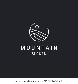 Mountain logo icon flat design template 